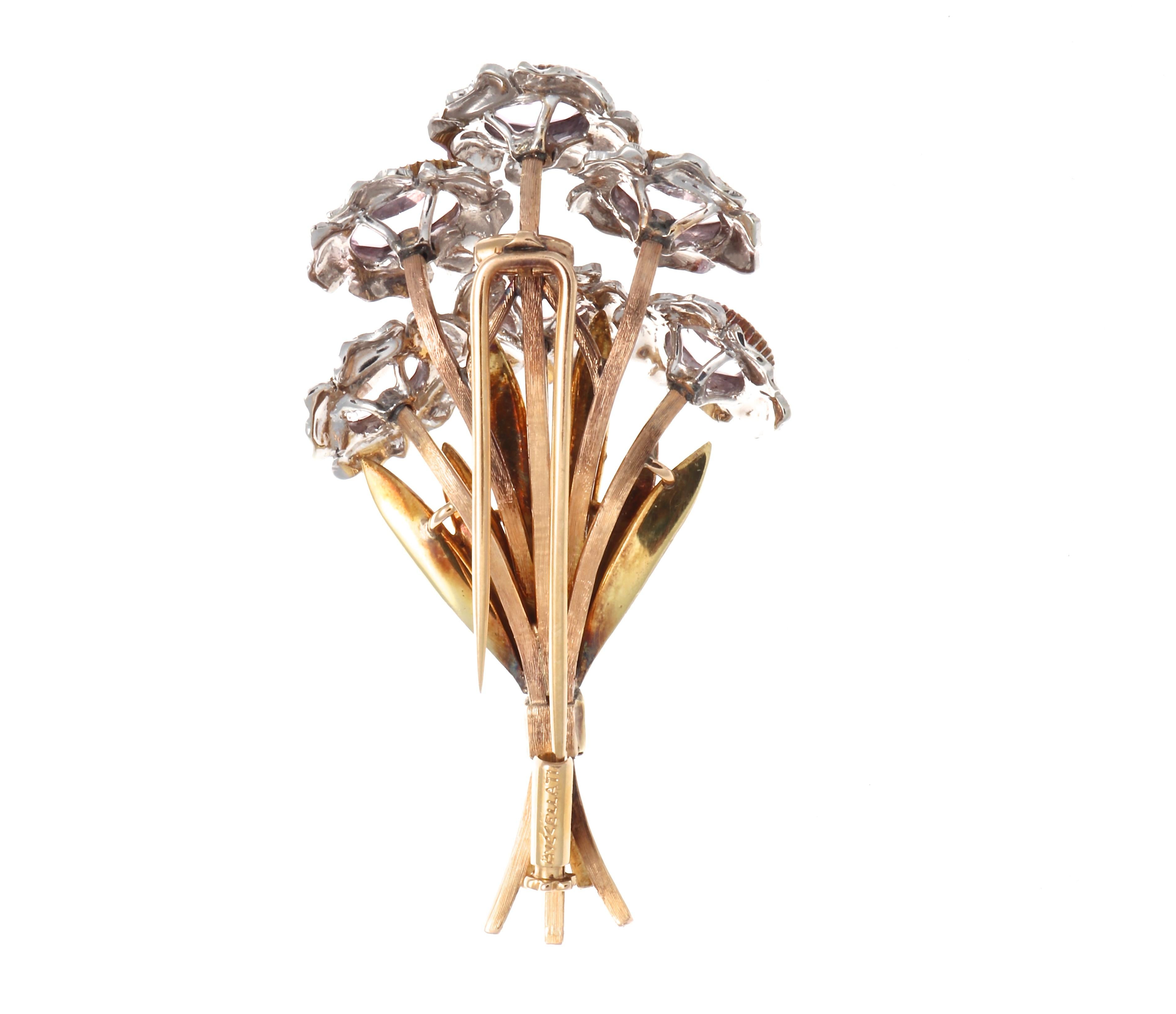 Buccellati is one of the brands known for its textural gold jewelry. As one of the oldest Italian jewelry brands operating from the 1920s to the 1960s, their pieces are bold and instantly recognizable. Featuring a bouquet of flowers that are