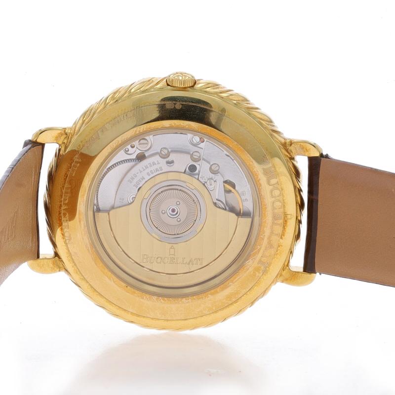 Buccellati Audachron Men's Wristwatch 5044 Yellow Gold 18k Auto 1 Year Warranty 2