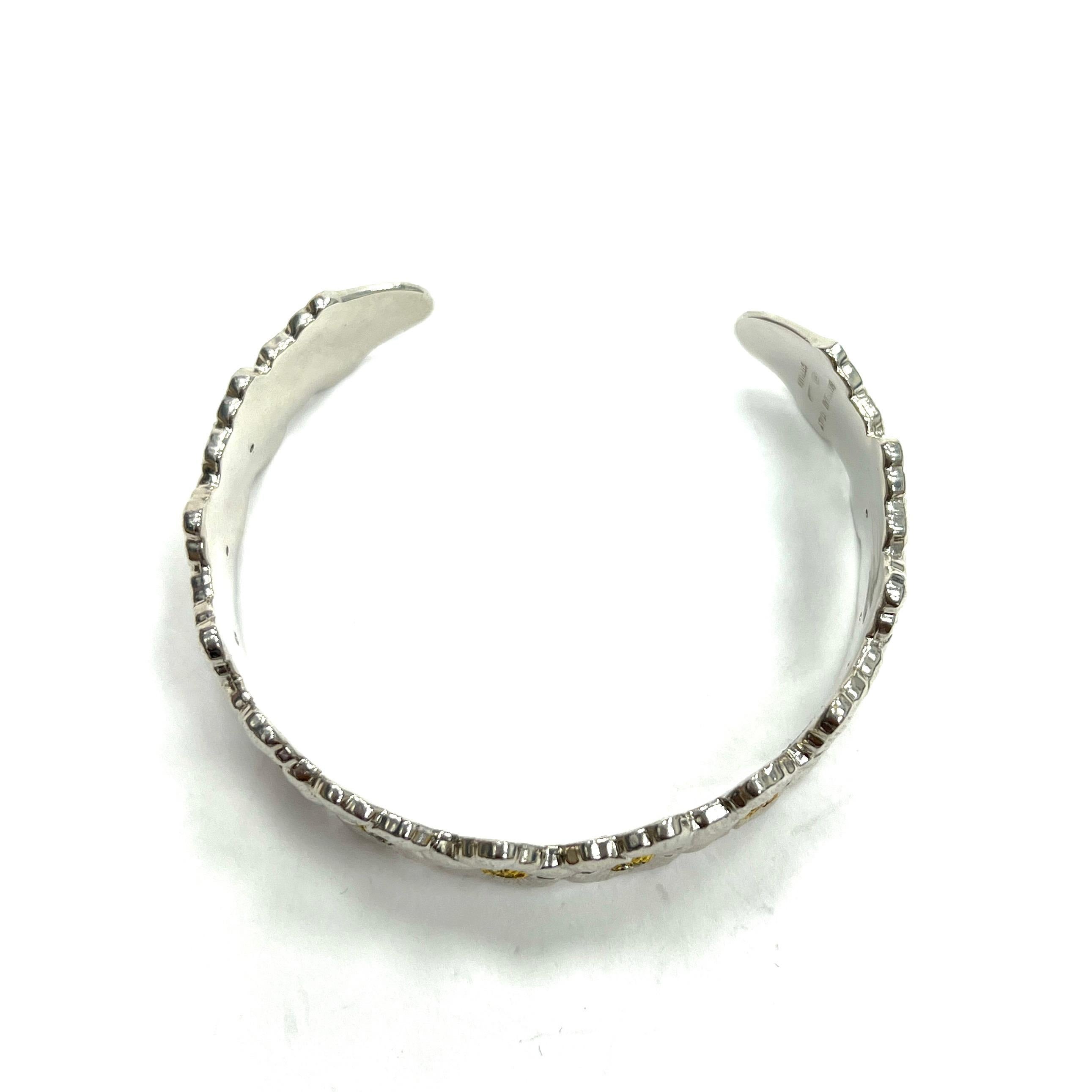 Buccellati Bracelet manchette fleurs en diamants  Excellent état - En vente à New York, NY