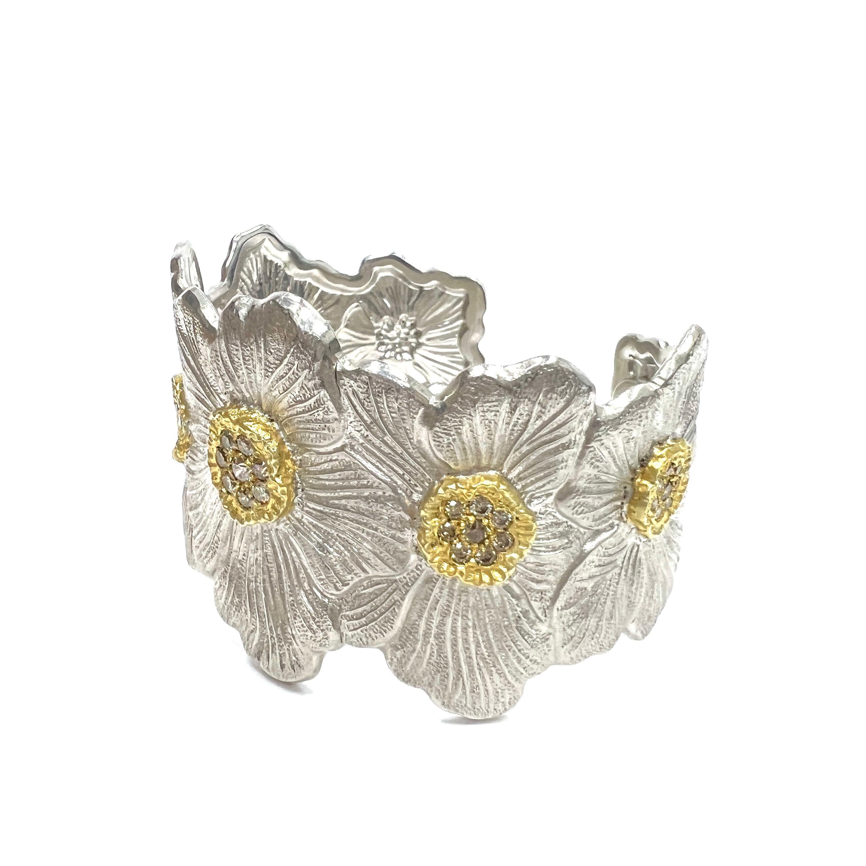 Buccellati Blossoms Diamond Cuff Bracelet 2