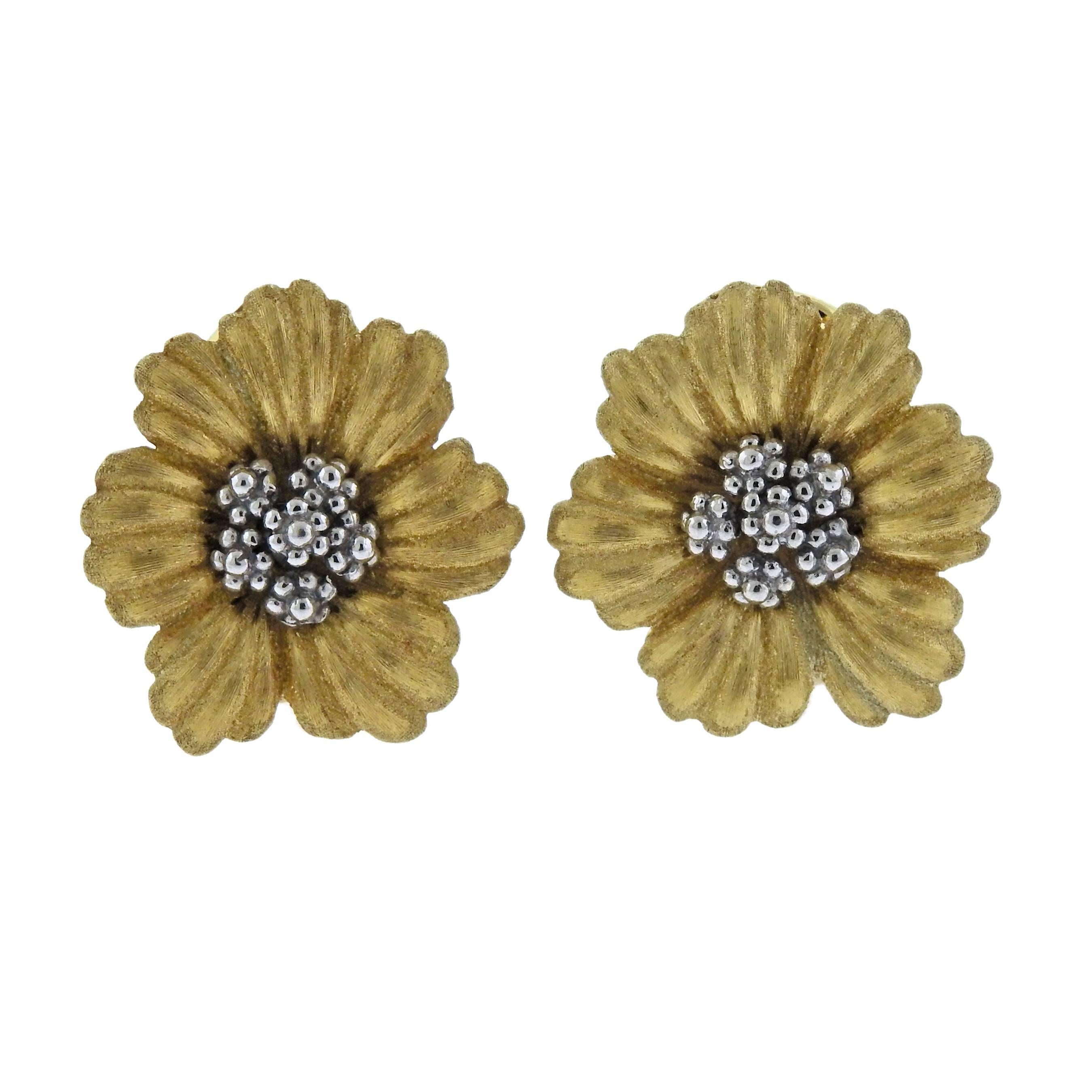 Buccellati Blossoms Flower Gold Earrings