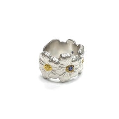 Buccellati Blossoms Sapphire Sterling Silver Ring