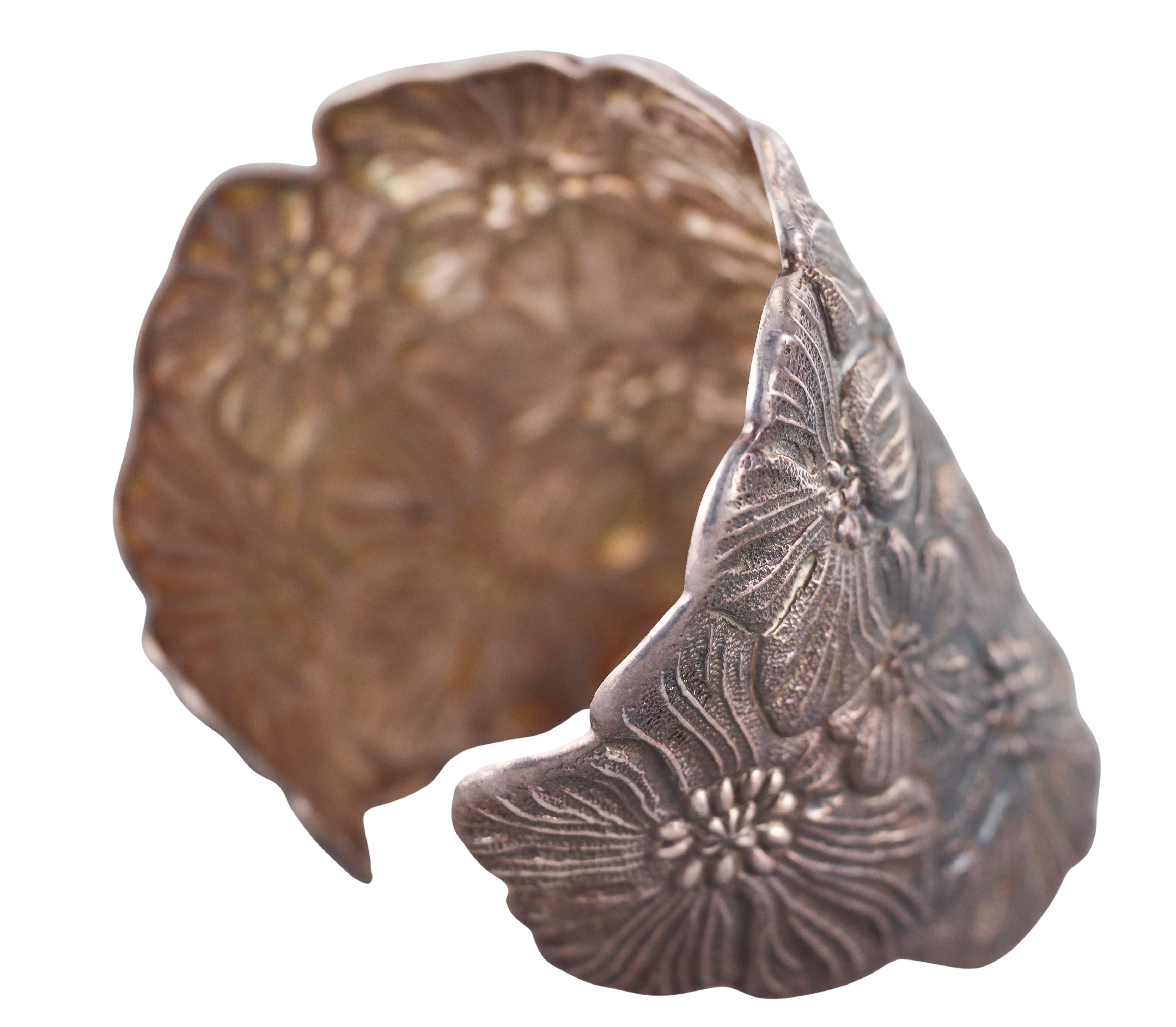 Bracciale Buccellati Blossoms Largo e Scuro in Argento Sterling in vendita 6