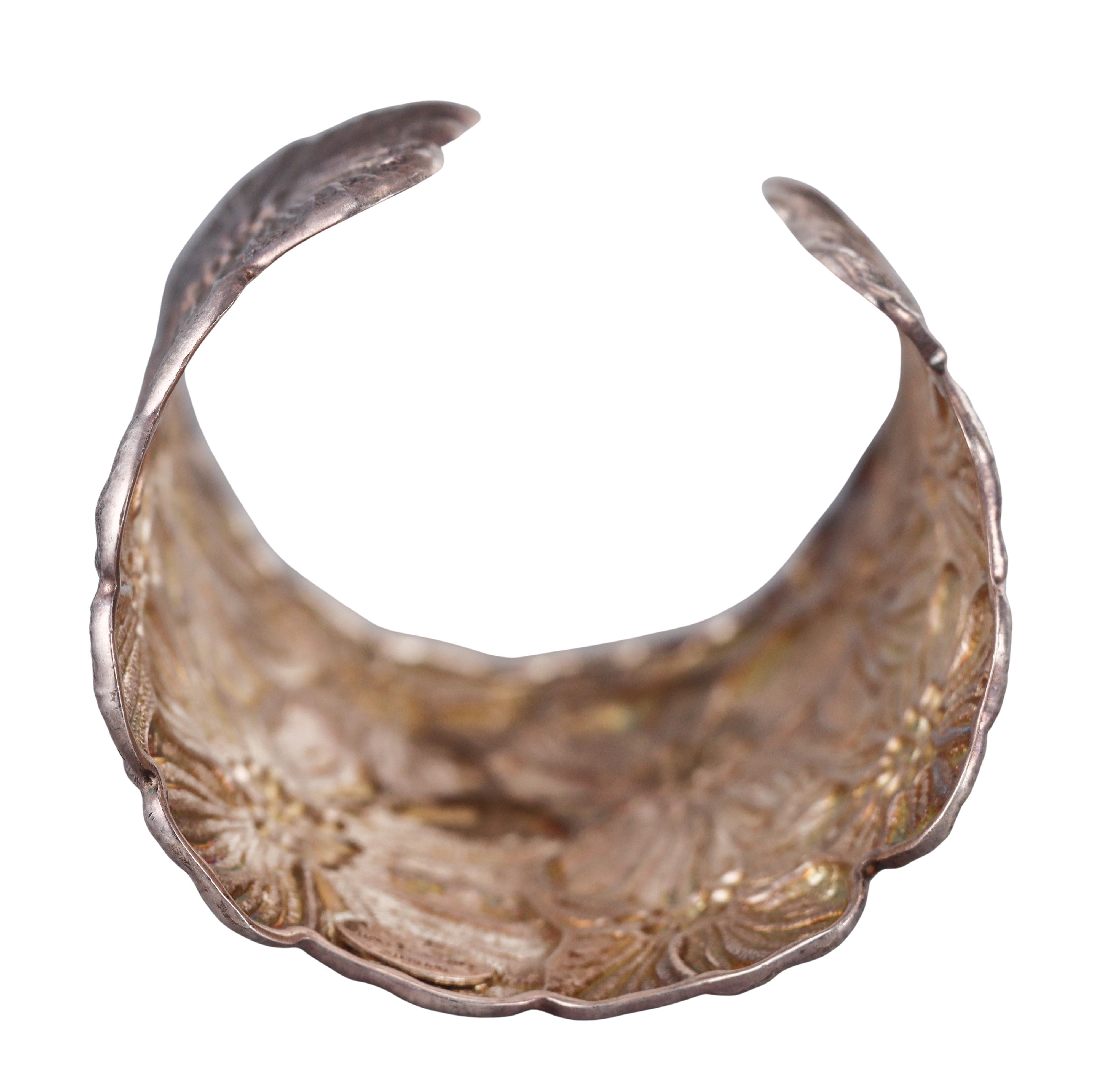 Bracciale Buccellati Blossoms Largo e Scuro in Argento Sterling in vendita 7