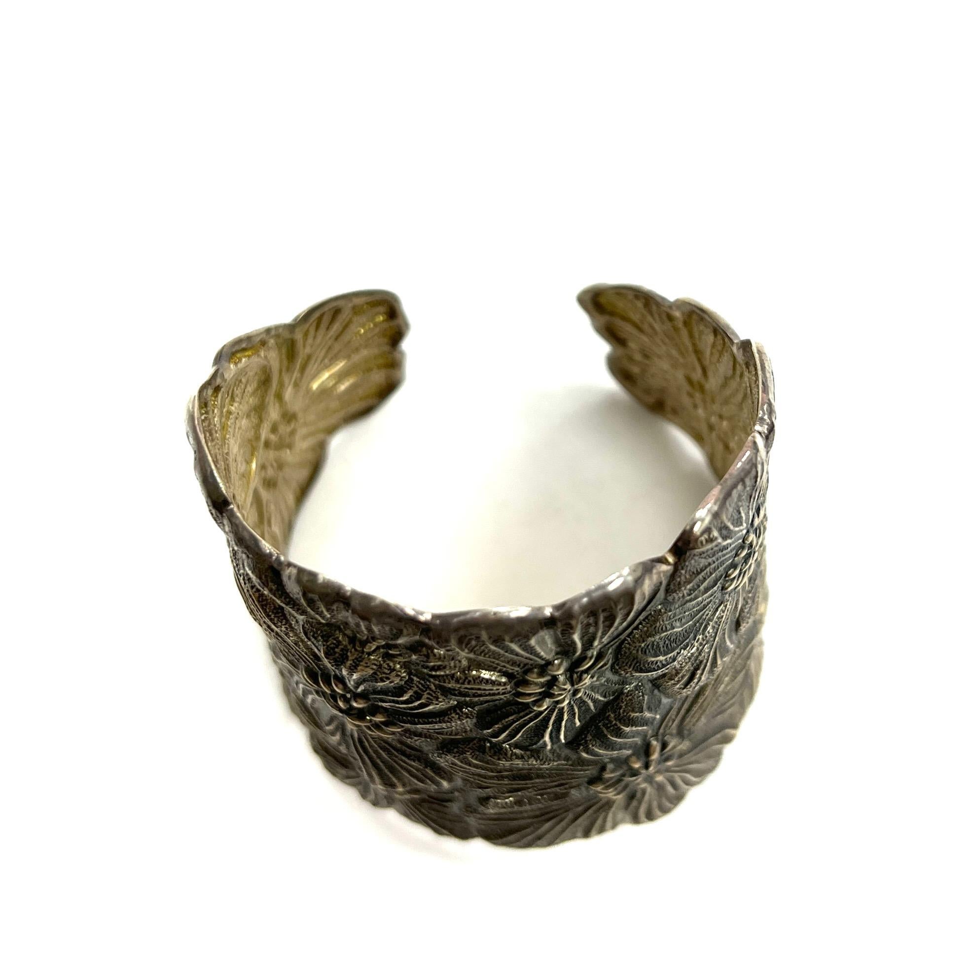 Bracciale Buccellati Blossoms Largo e Scuro in Argento Sterling in vendita 1