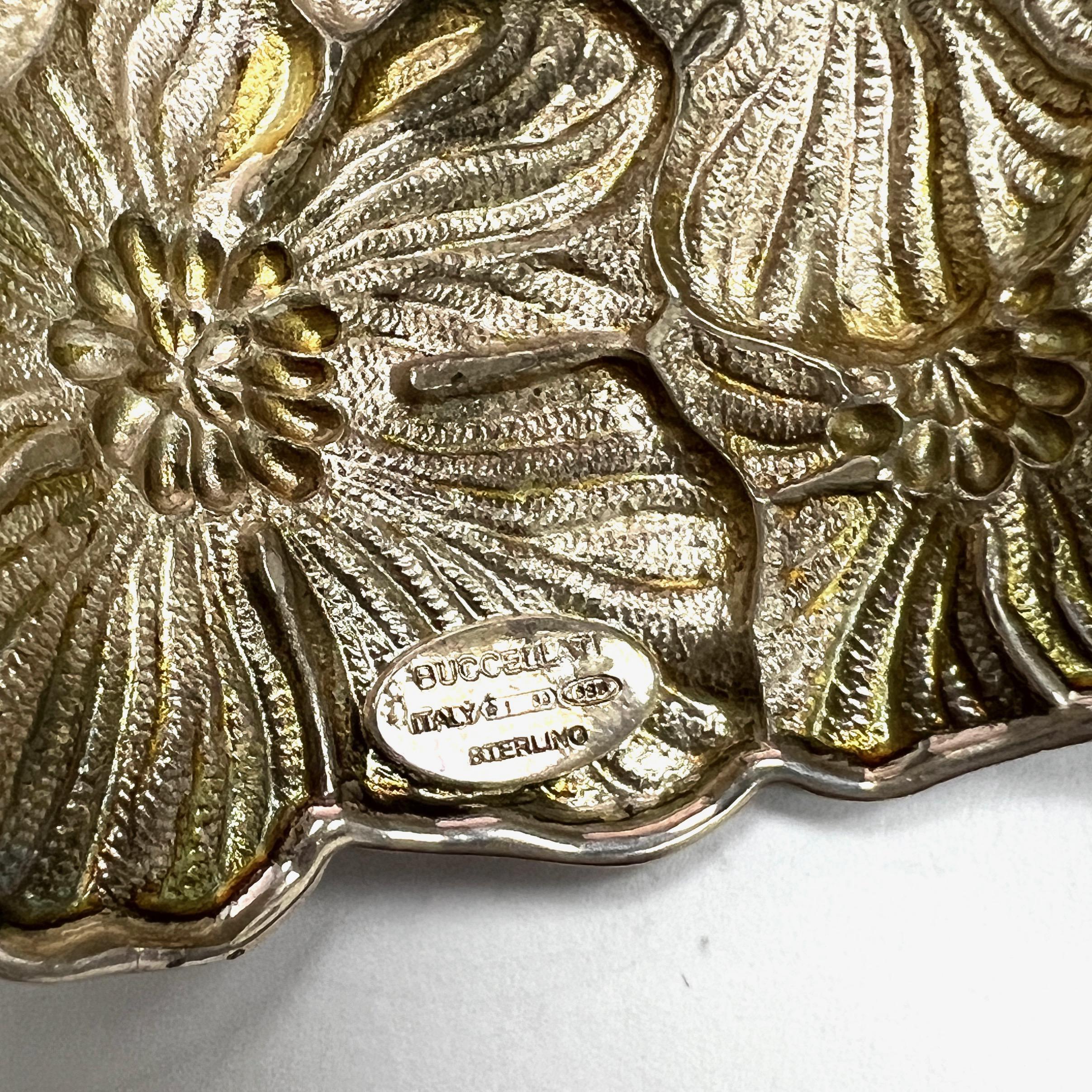 Bracciale Buccellati Blossoms Largo e Scuro in Argento Sterling in vendita 2