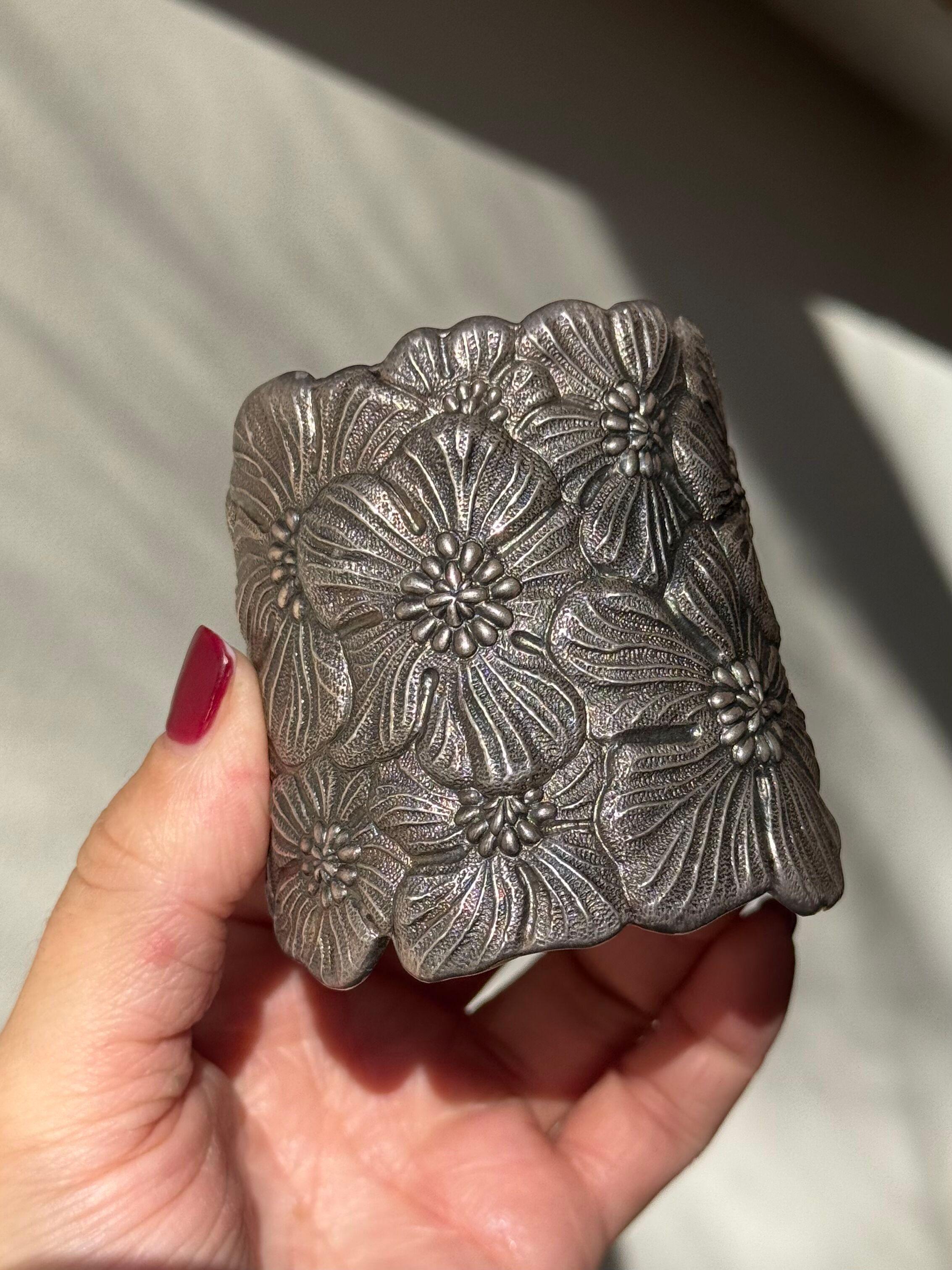 Bracciale Buccellati Blossoms Largo e Scuro in Argento Sterling in vendita 4