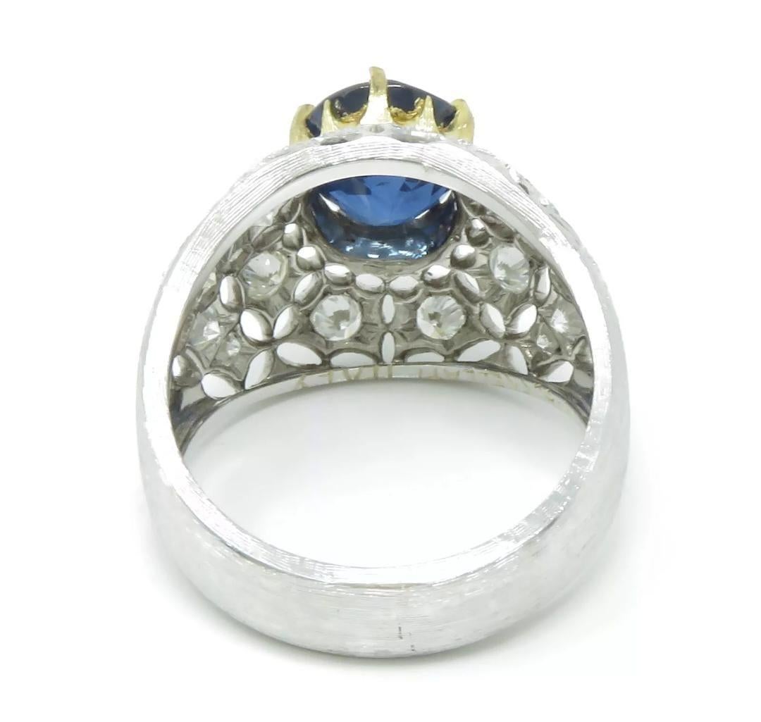Femenino o masculino Anillo Buccellati Zafiro Azul Diamante en venta