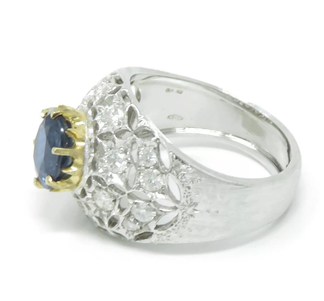 Anillo Buccellati Zafiro Azul Diamante en venta 1