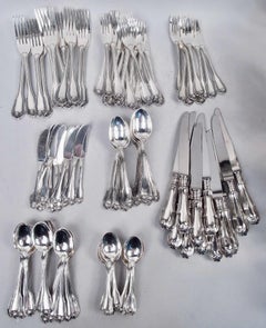Buccellati Borgia Sterling Silver Dinner Set for 12 with 96 Pieces