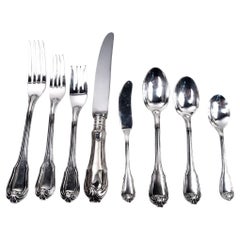 Buccellati Borgia Sterling Silver Dinner Set for 12 with 96 Pieces