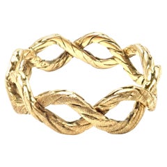 Vintage Buccellati Braided Infinity Yellow Gold Band Ring