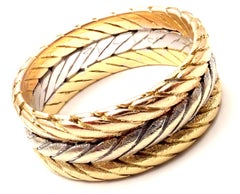 Buccellati Braided Tri-Color Gold Band Ring