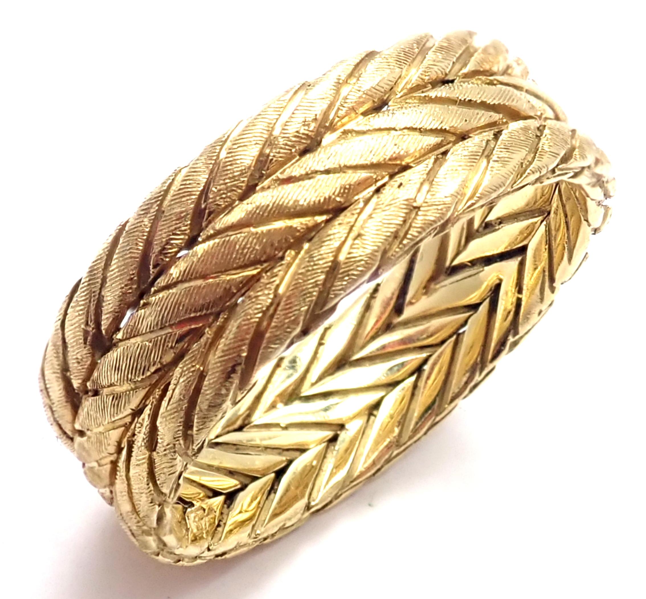 Buccellati Braided Yellow Gold Band Ring In Excellent Condition In Holland, PA