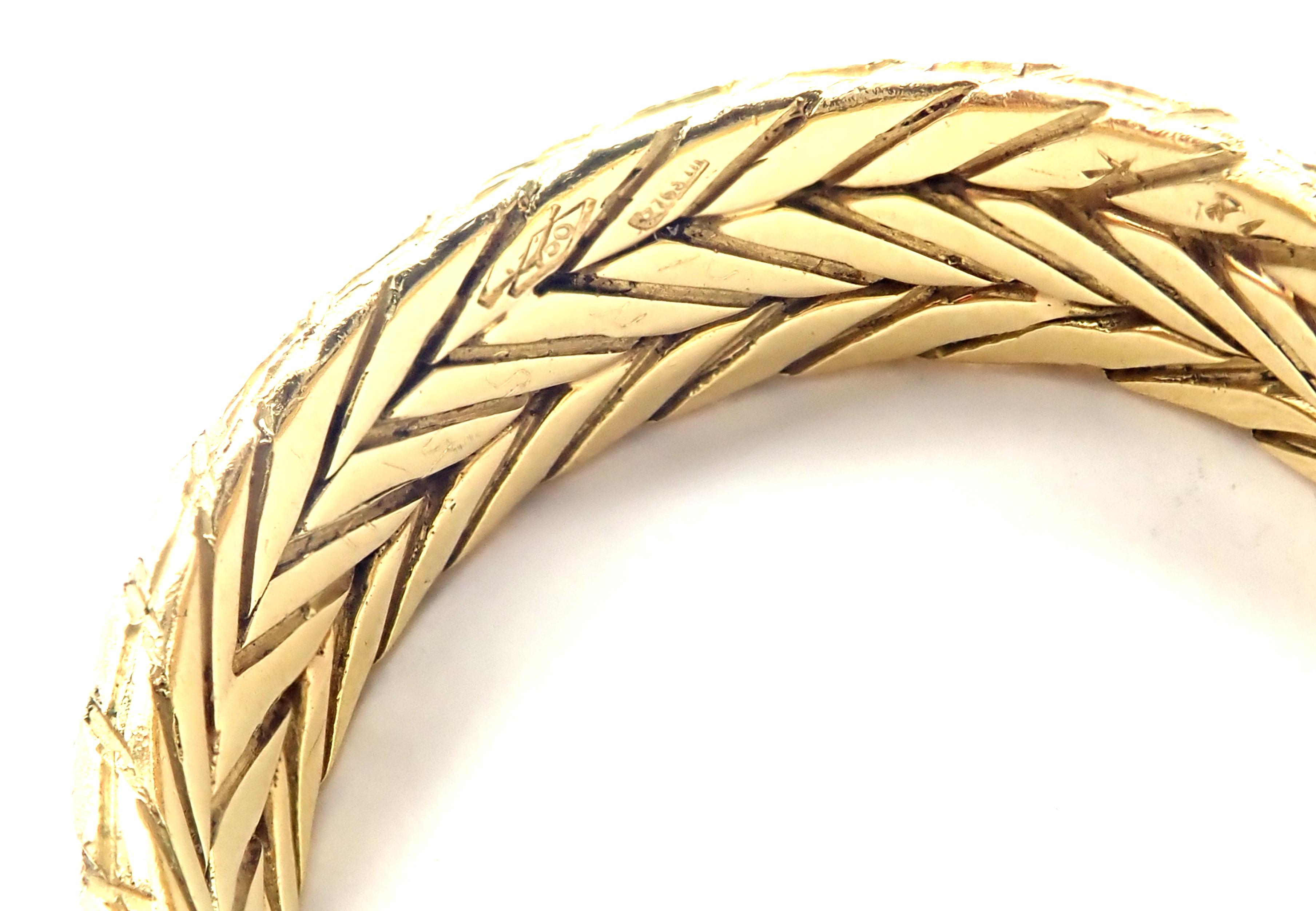 Women's or Men's Buccellati Braided Yellow Gold Band Ring