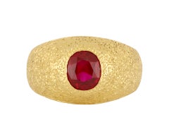 Buccellati Burmese Ruby Ring, Italian, circa 1940