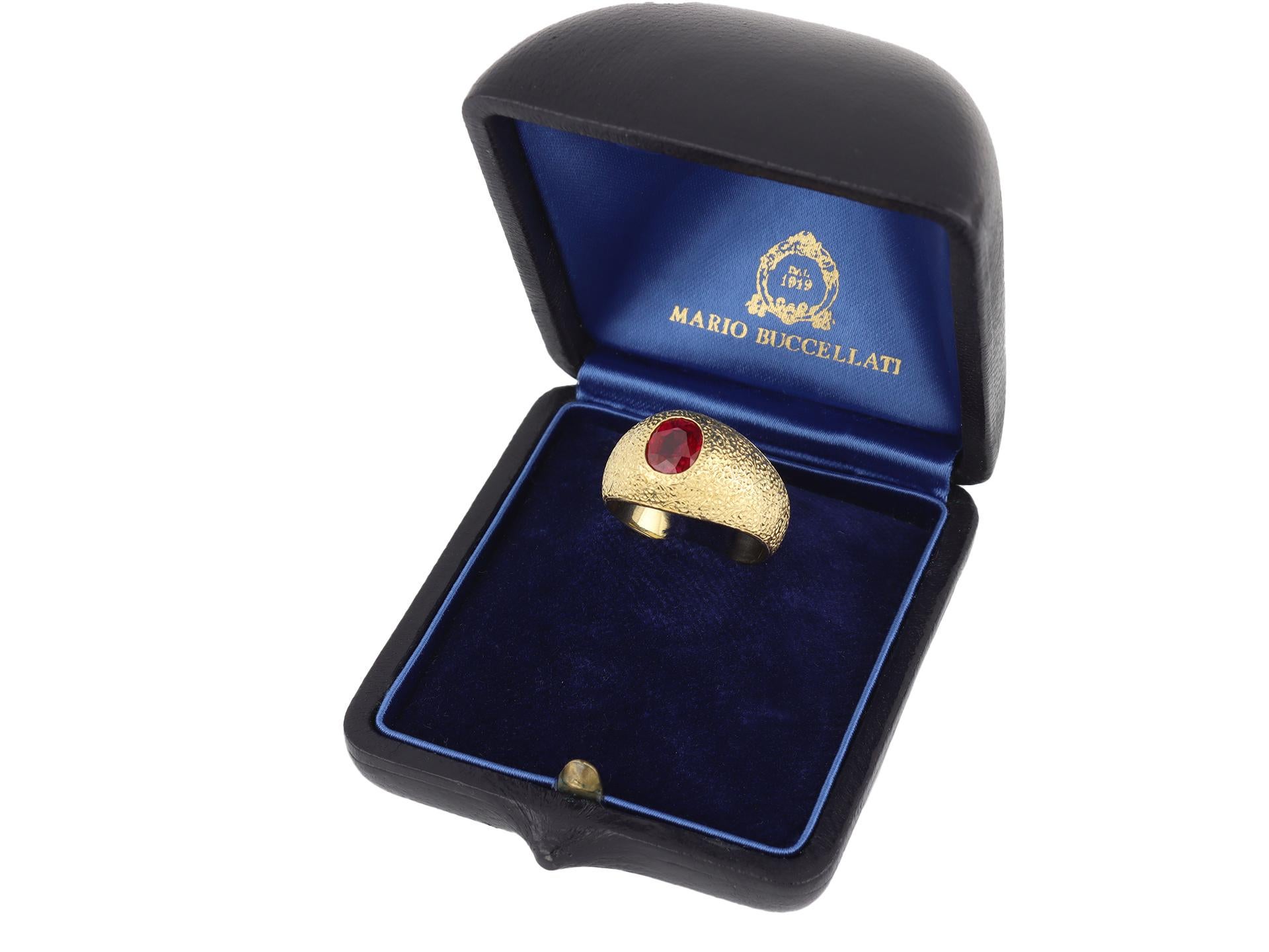 Buccellati Burmese Ruby Ring, Italian, circa 1940 For Sale 2