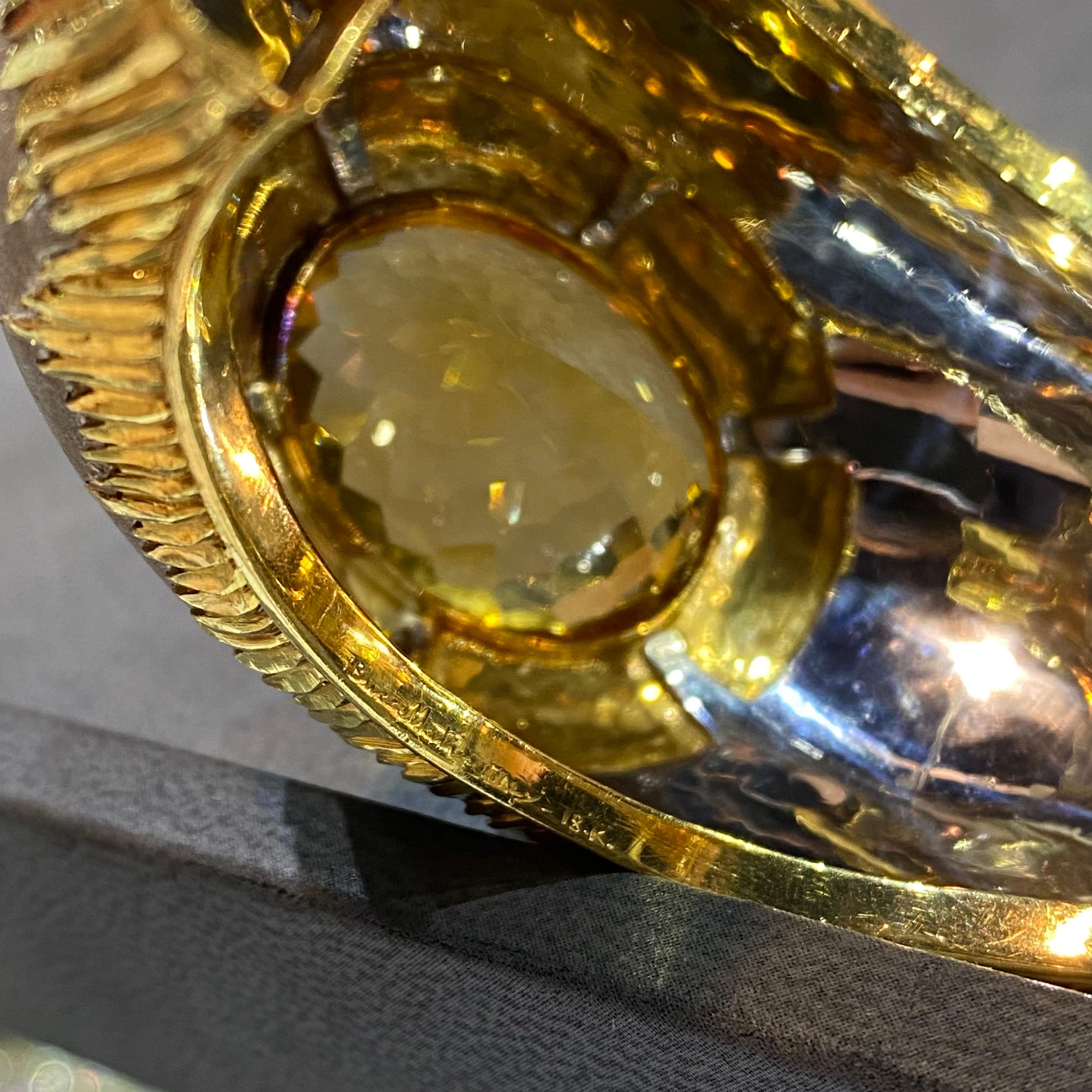 Buccellati Citrin-Armreif aus zweifarbigem Gold mit Citrin im Angebot 4