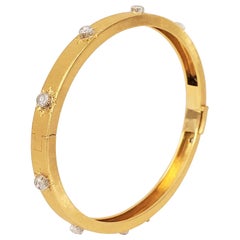 Buccellati 'Classica' Gold and Diamond Bangle