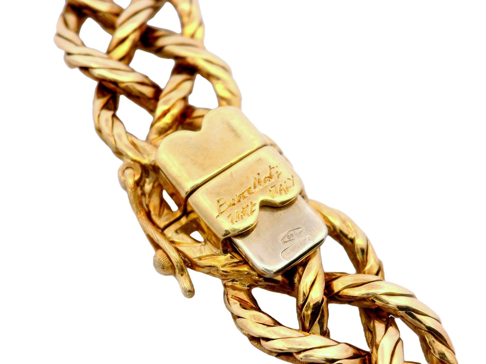 Buccellati 'Crepe De Chine' Braided Link Necklace in 18 Karat Yellow Gold

This Buccellati 'Crepe De Chine' Braided Link Necklace is a stunning example of fine Italian craftsmanship, made in 18k yellow gold. Made by Buccellati, a brand known for its