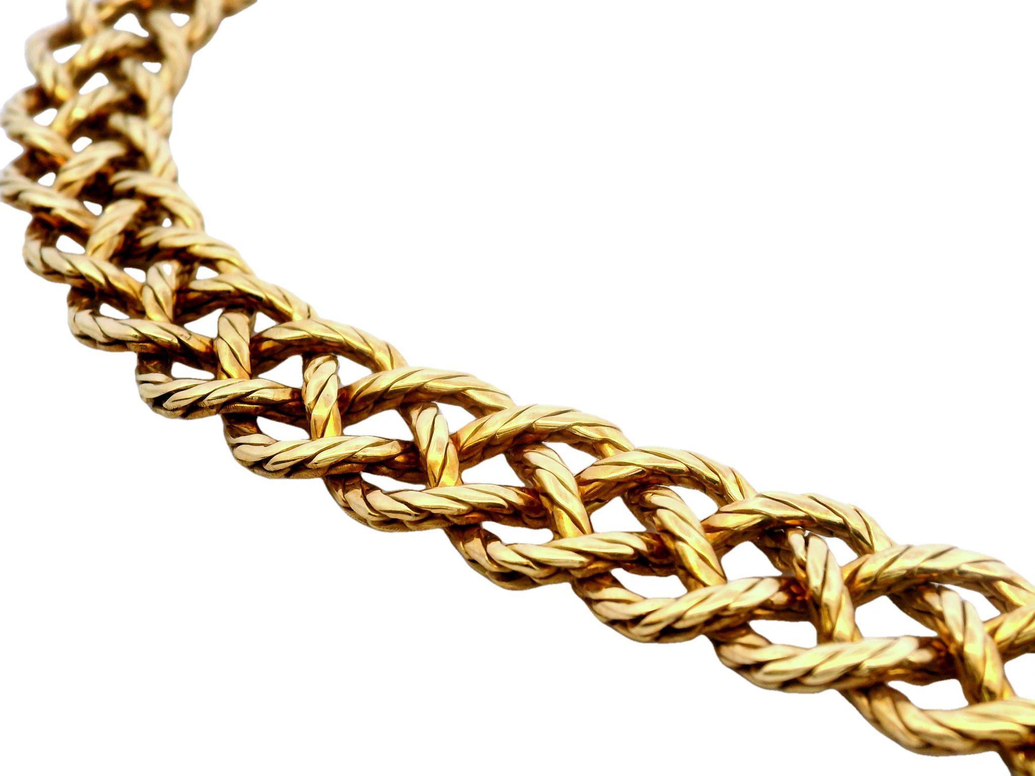 Buccellati Crepe De Chine Braided Link Necklace in 18 Karat Yellow Gold 1