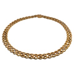 Buccellati Crepe De Chine Braided Link Necklace in 18 Karat Yellow Gold