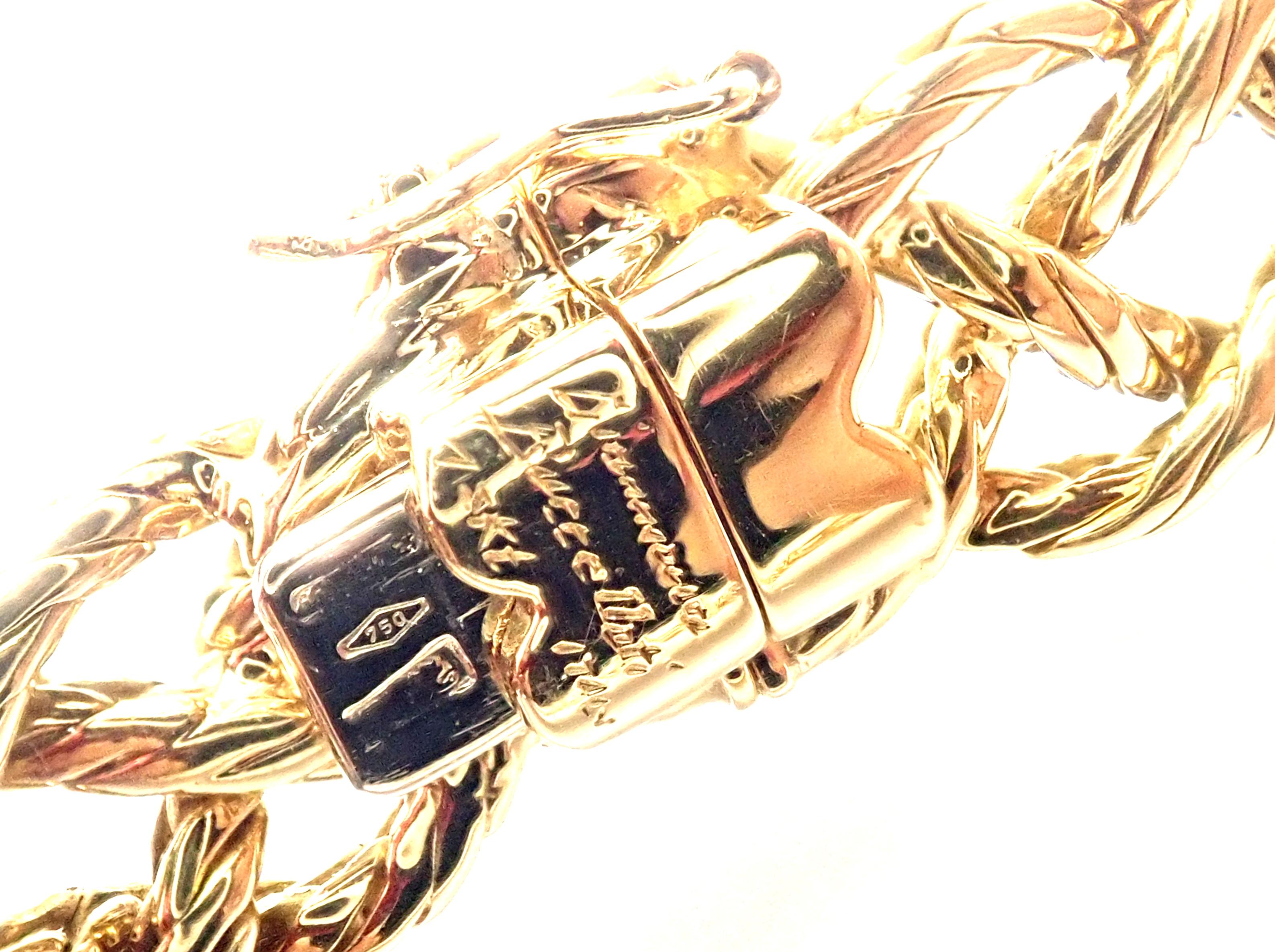 Women's or Men's Buccellati Crepe De Chine Braided Link Yellow Gold Necklace
