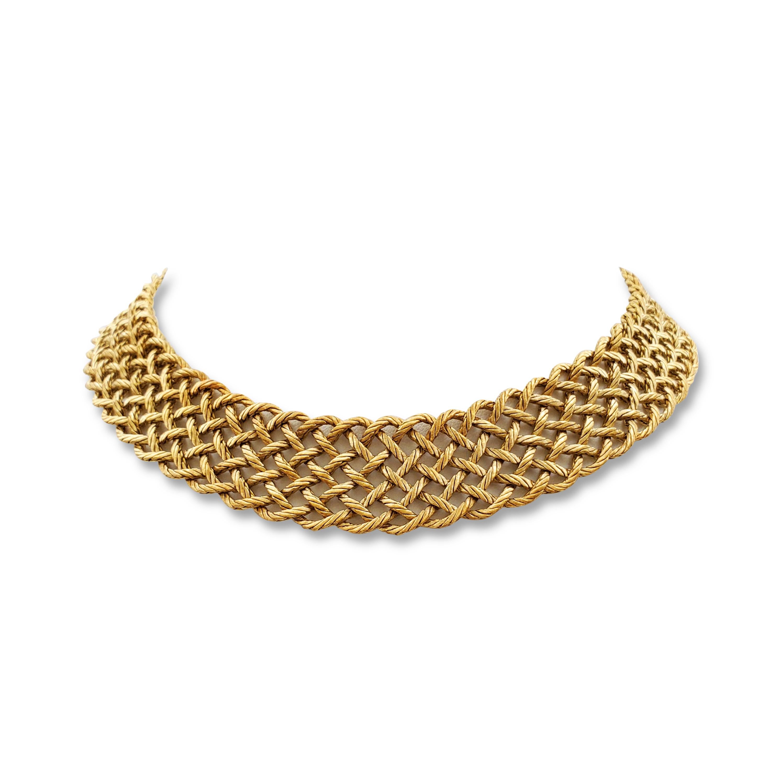 Buccellati 'Crepe de Chine' Goldhalskette im Zustand „Hervorragend“ in New York, NY