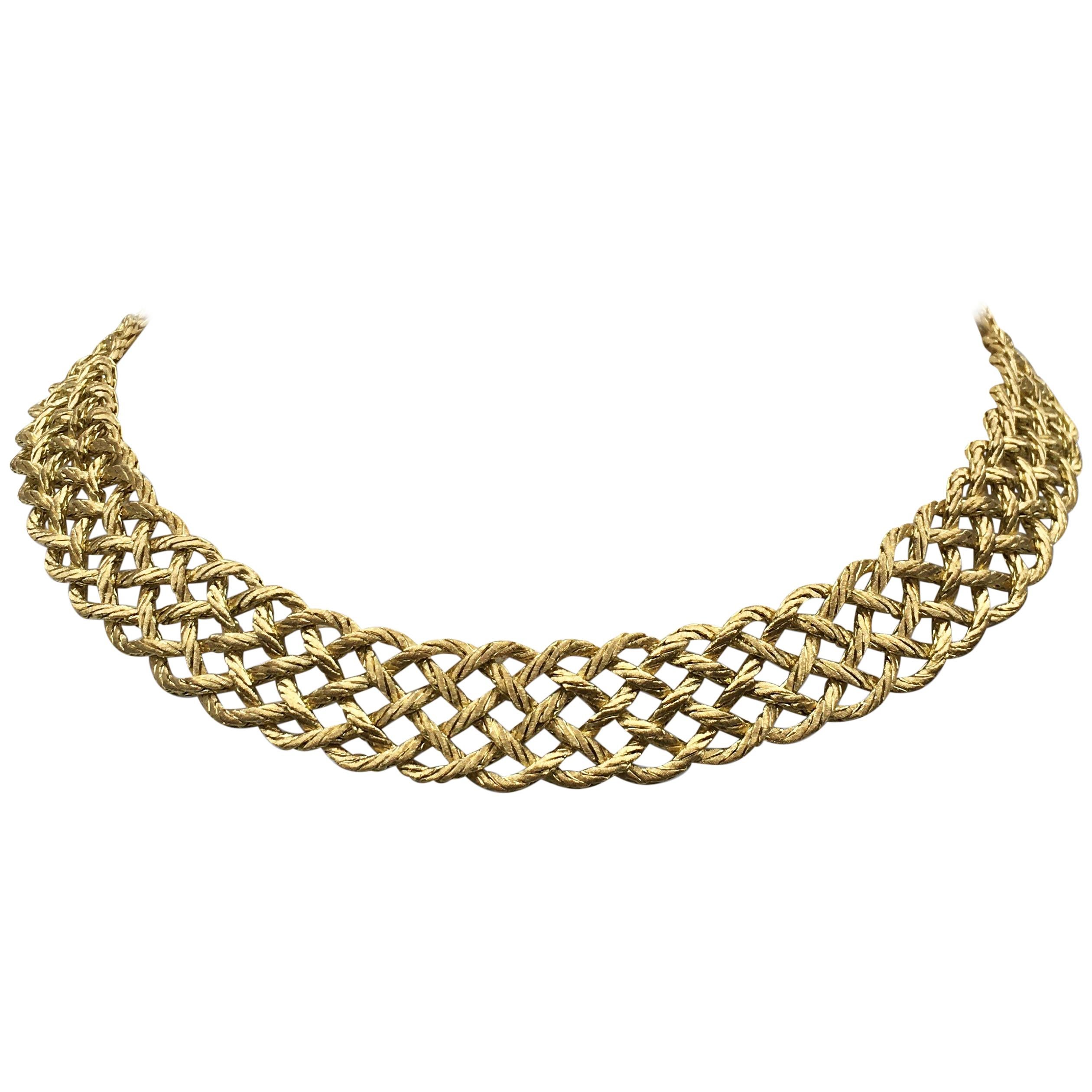 Buccellati 'Crepe de Chine' Gold Necklace