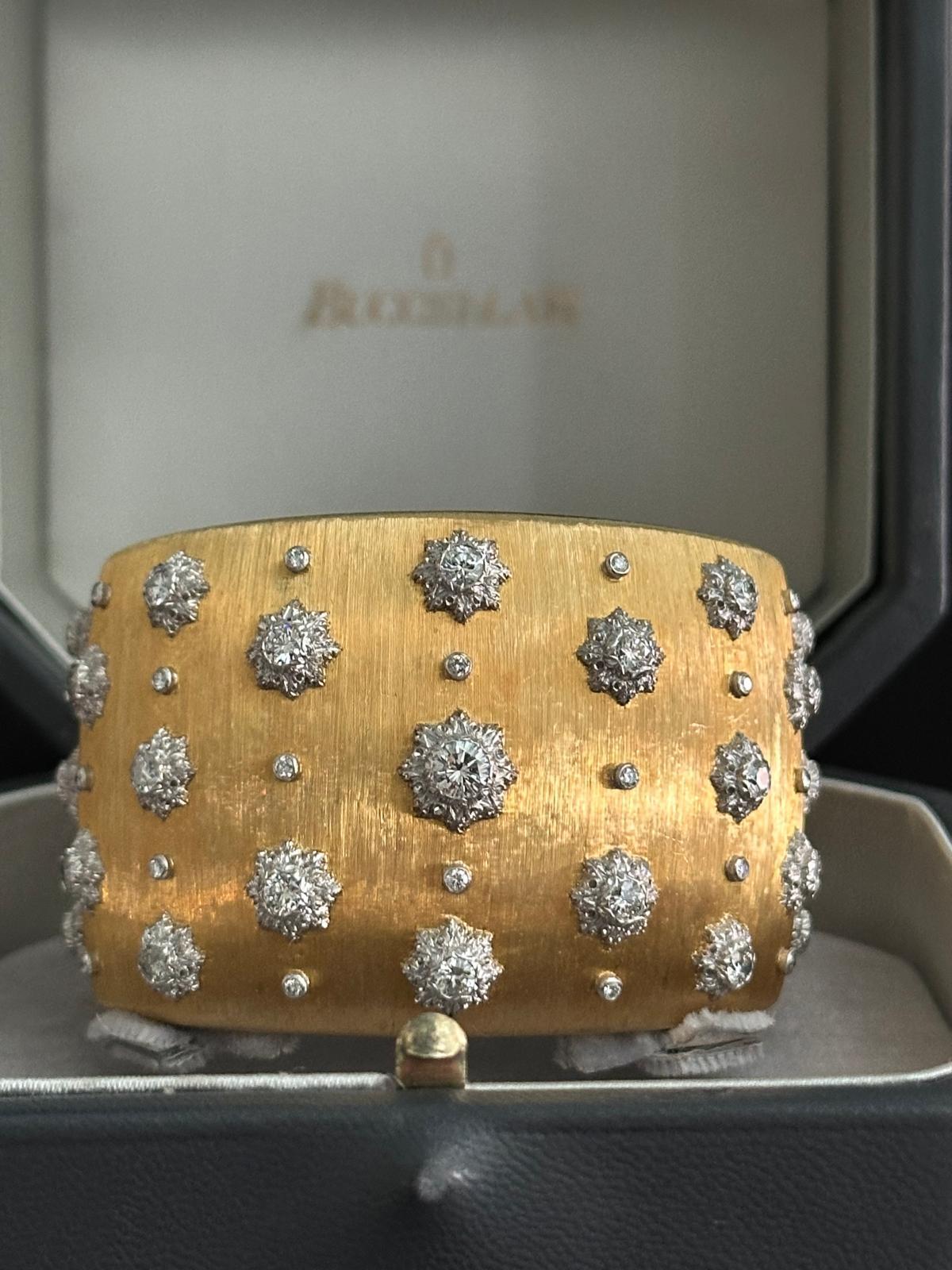 Manchette Buccellati Diamants et or 18k en vente 2