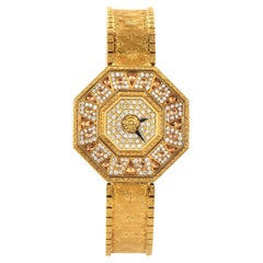 Buccellati Diamond 18k Yellow Gold Bracelet Oktachron Watch