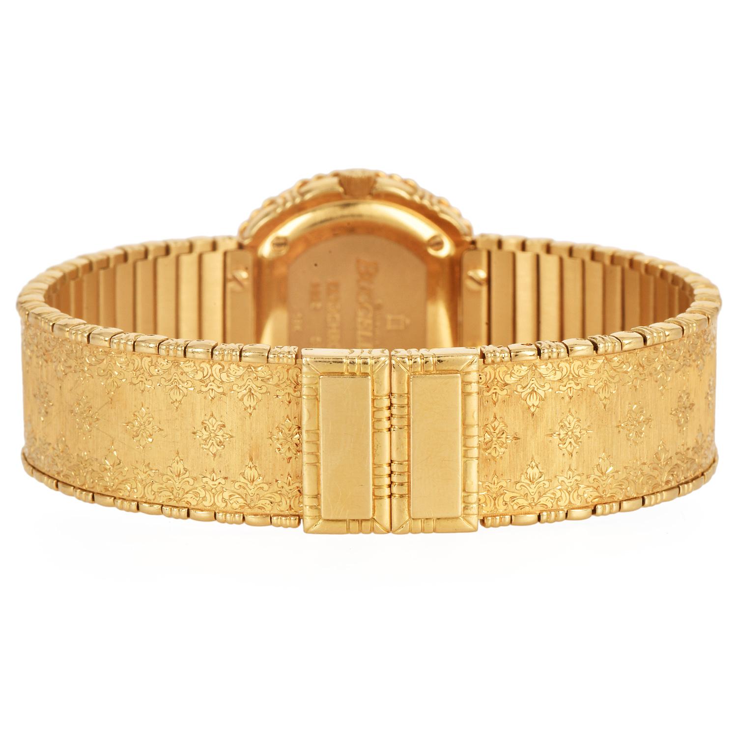 Women's Buccellati  Diamond 18k Yellow Gold Bracelet Watch