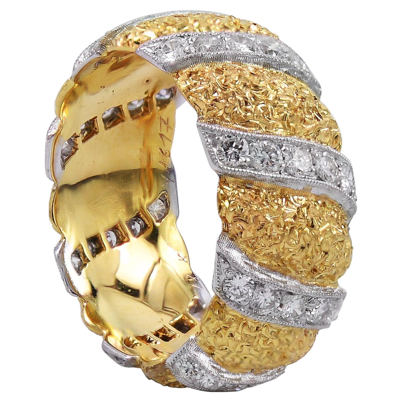 Buccellati Diamond 18K Yellow Gold Ring