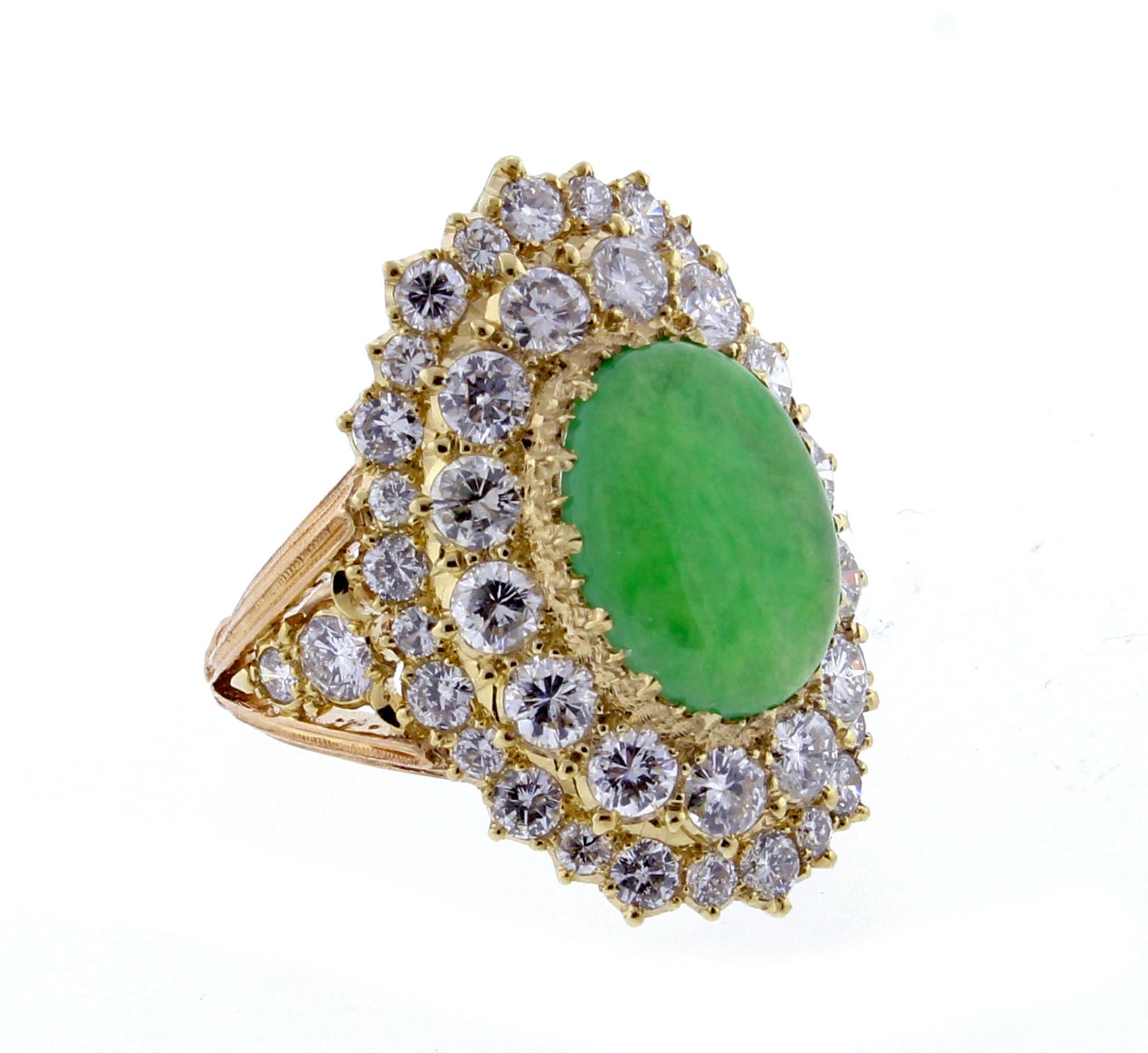 diamond and jade ring