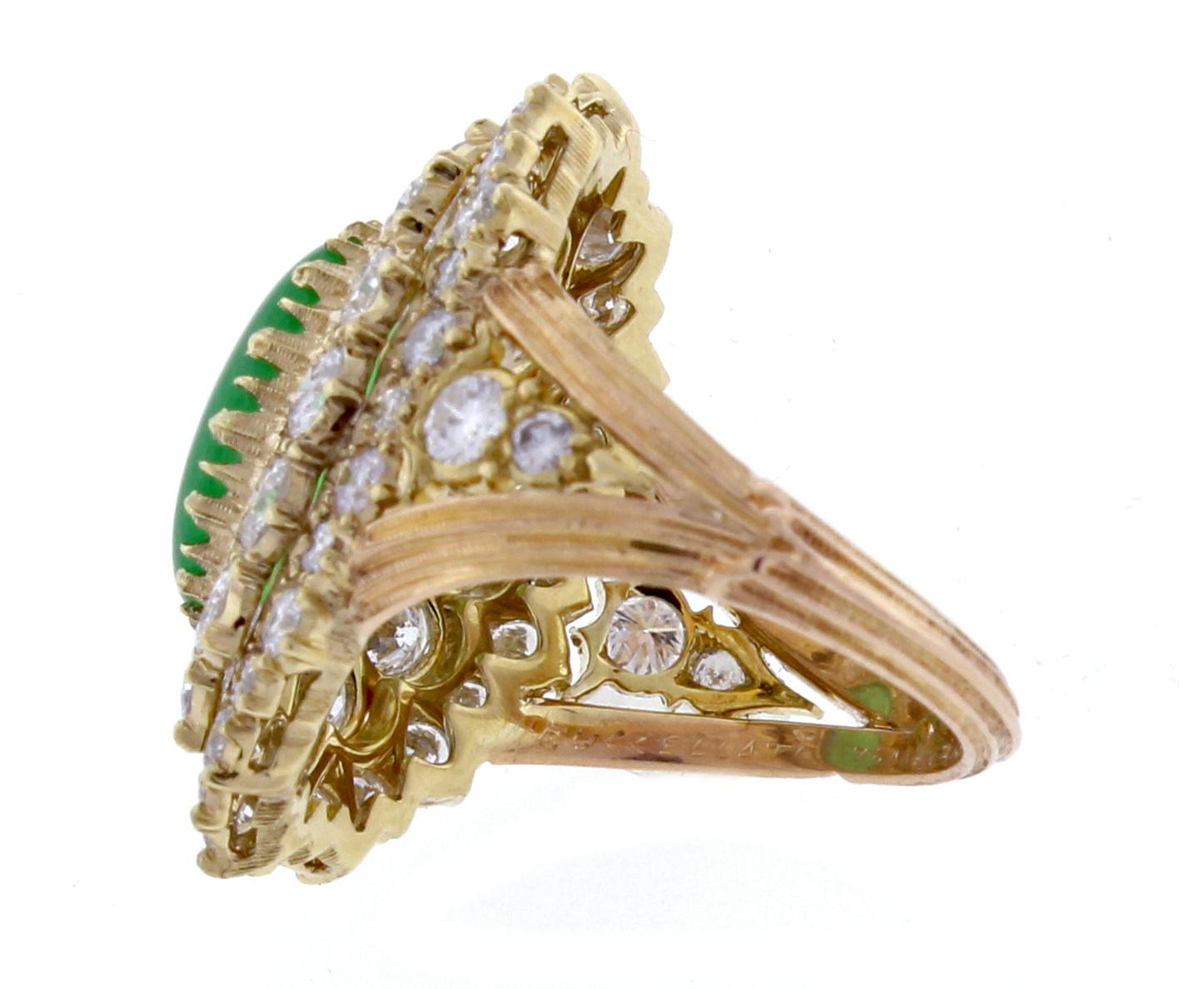 Buccellati Diamond and Jade Ring 1