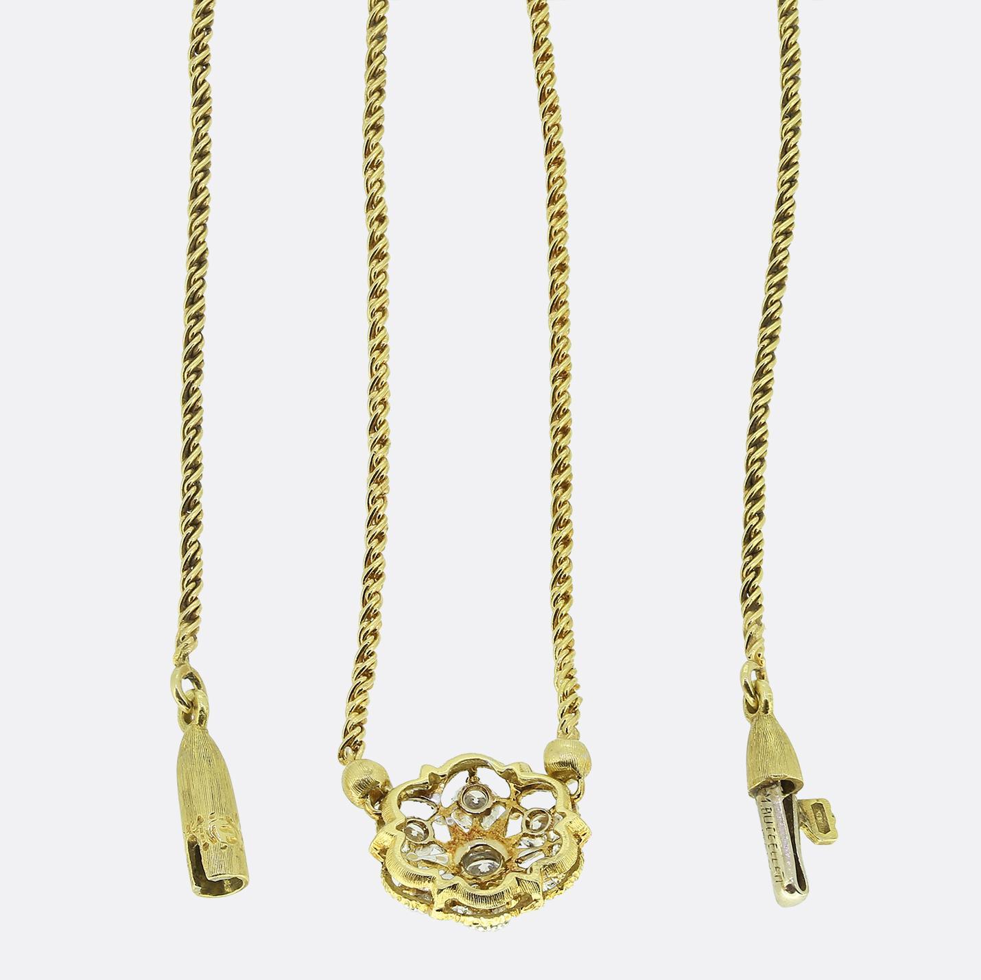 Taglio brillante Collana con diamanti a grappolo di Buccellati in vendita