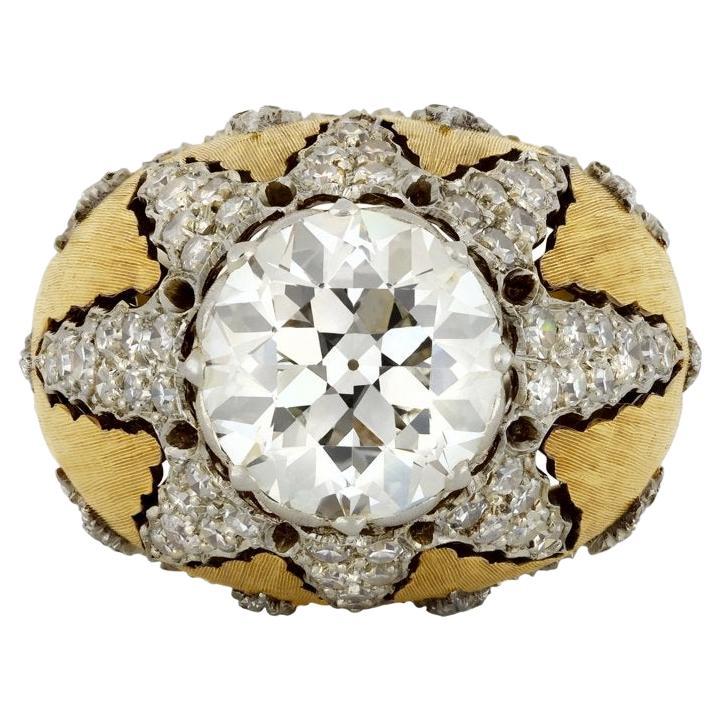 Buccellati Diamond Cluster Ring, Italian, circa 1940 For Sale