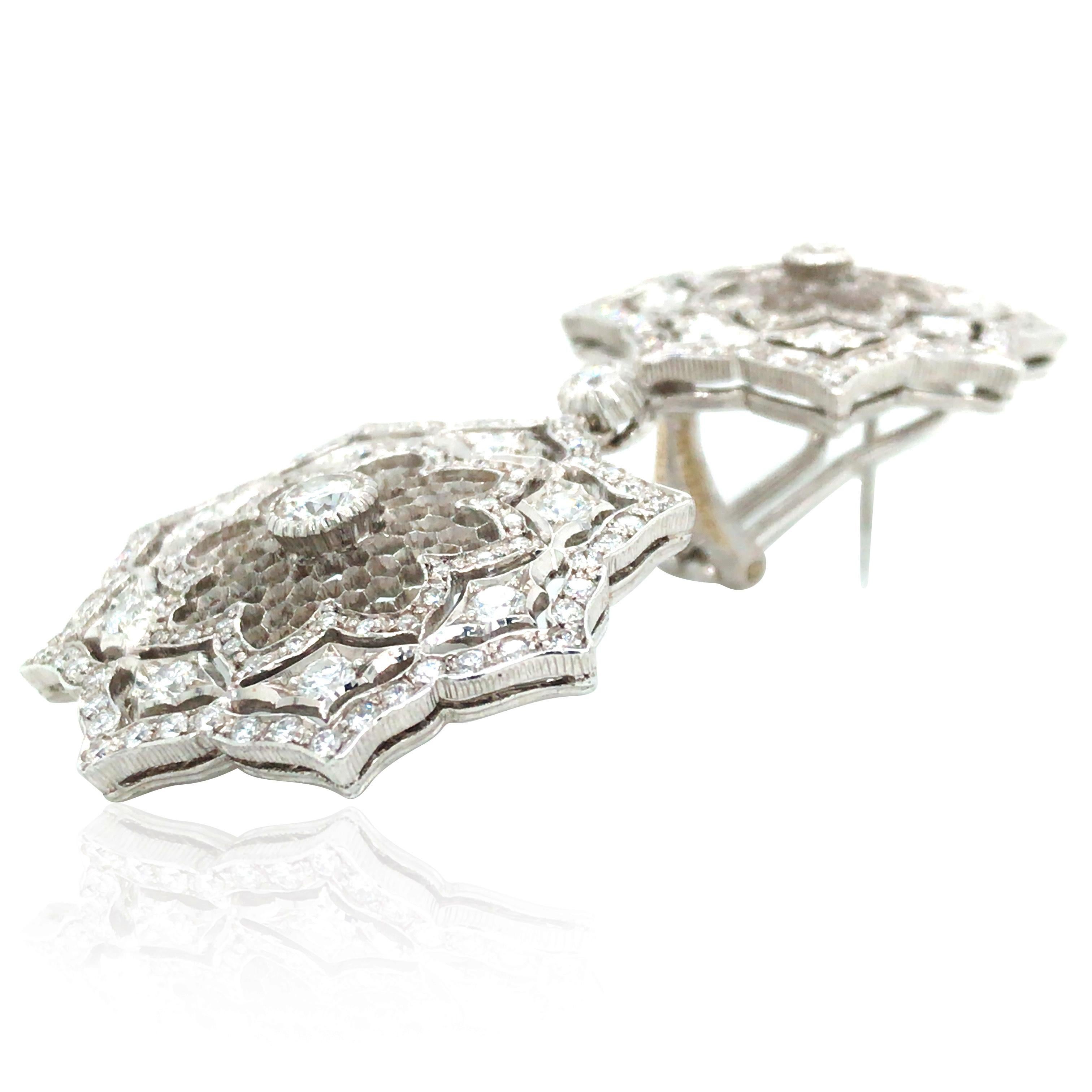 Buccellati, Diamond Earrings In Good Condition In New York, NY