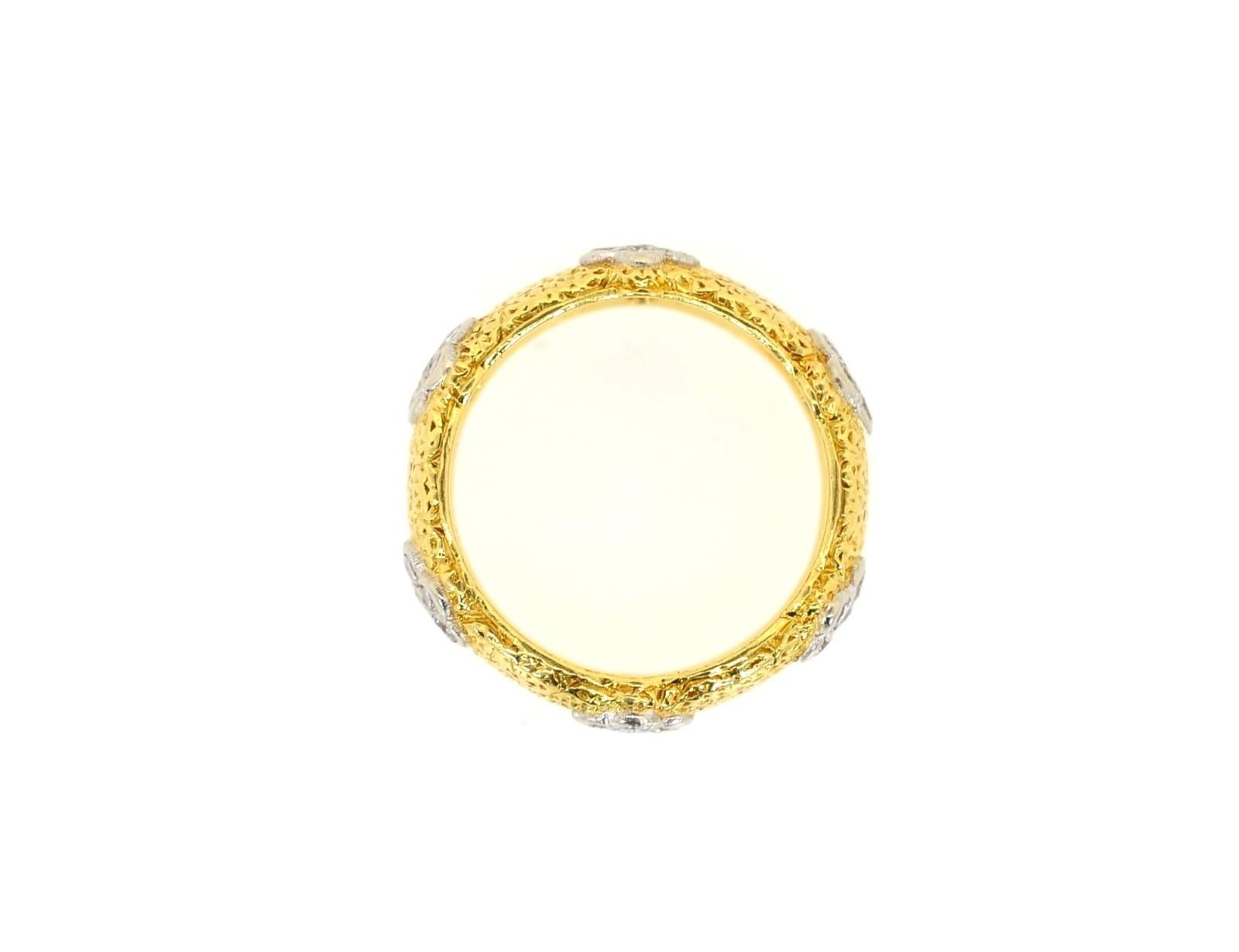 Artisan Buccellati Diamond Gold Band For Sale