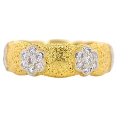 Retro Buccellati Diamond Gold Band