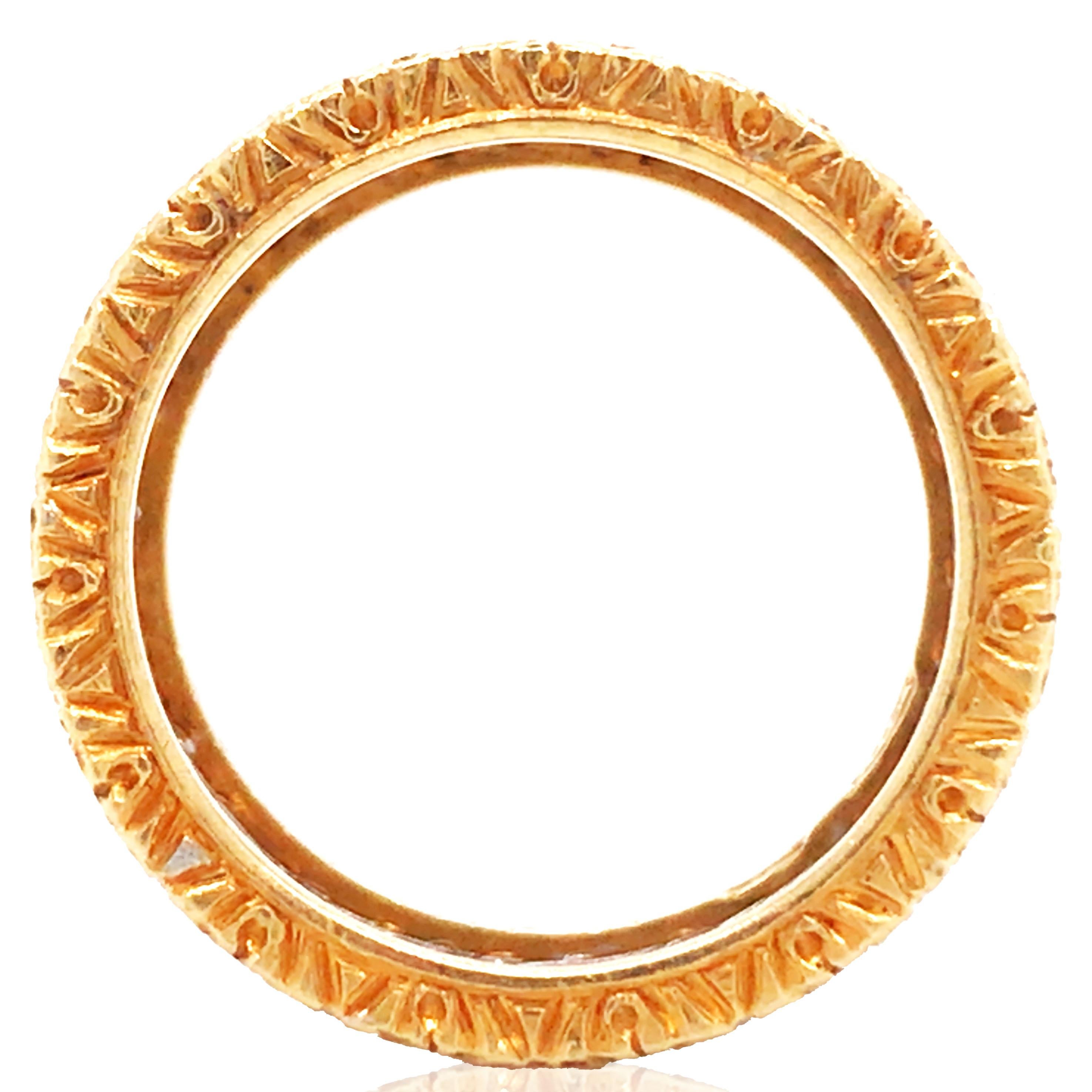 Buccellati, Anello a fascia in oro con diamanti In condizioni buone in vendita a New York, NY