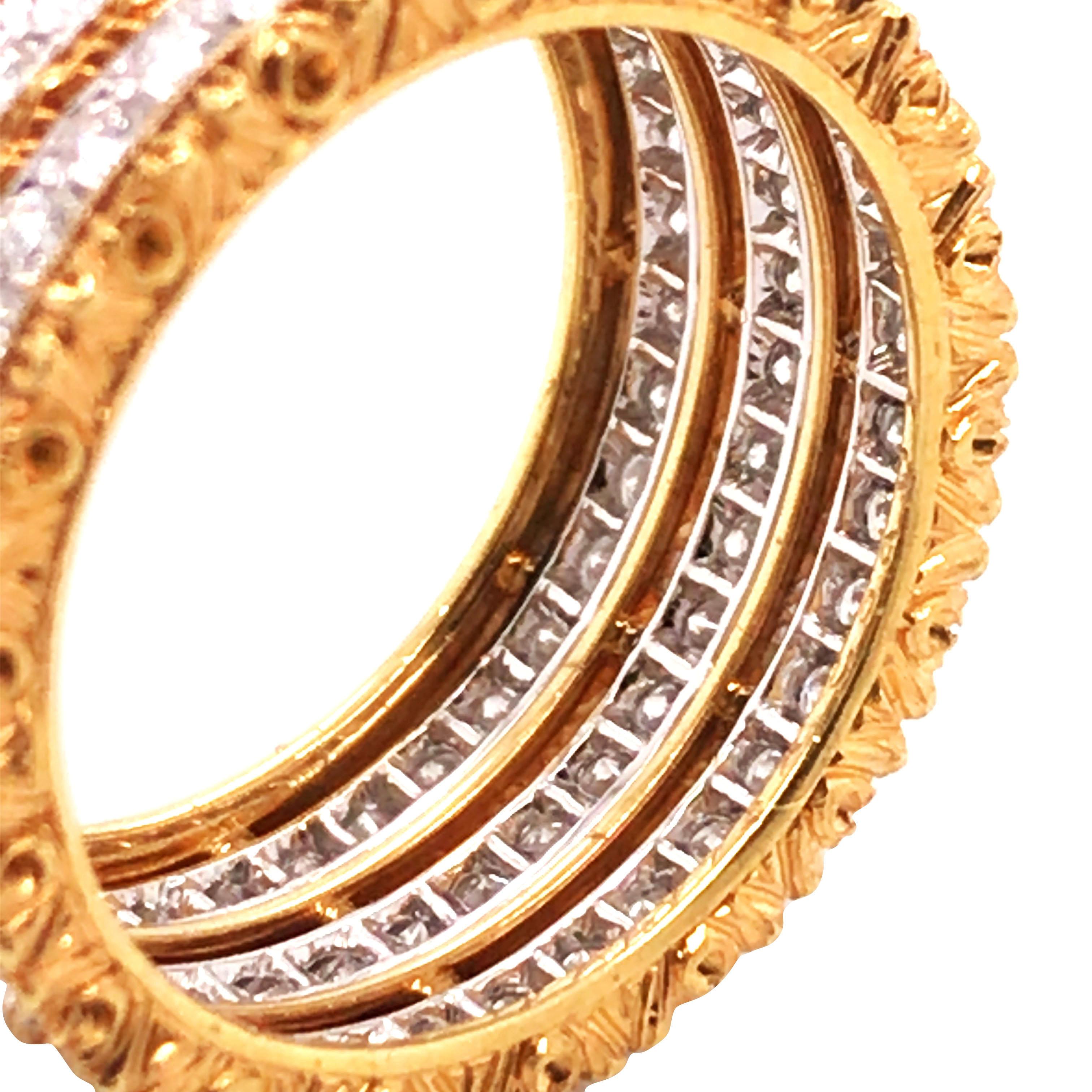 Buccellati, Anello a fascia in oro con diamanti In condizioni buone in vendita a New York, NY
