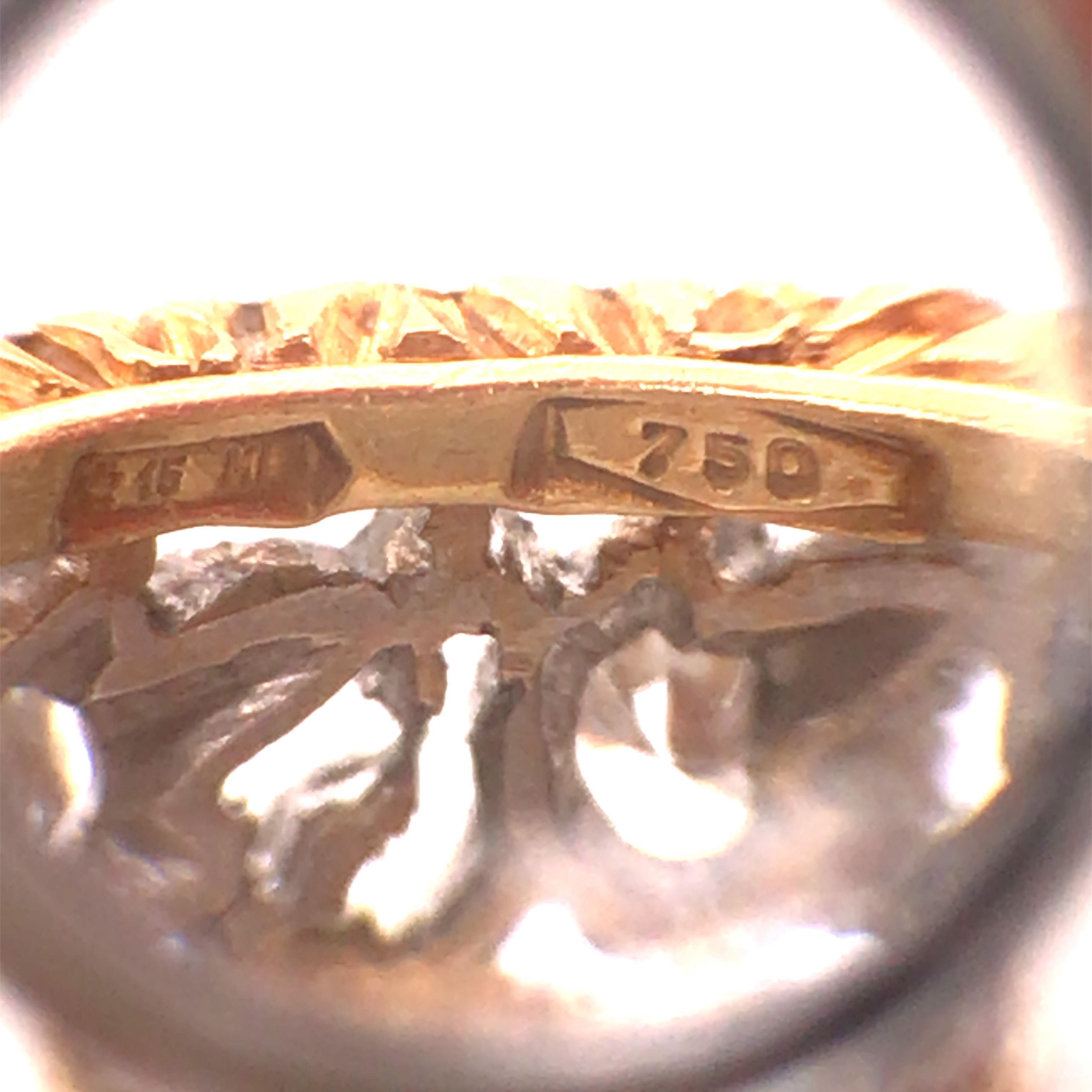 Buccellati, Anello a fascia in oro con diamanti in vendita 1