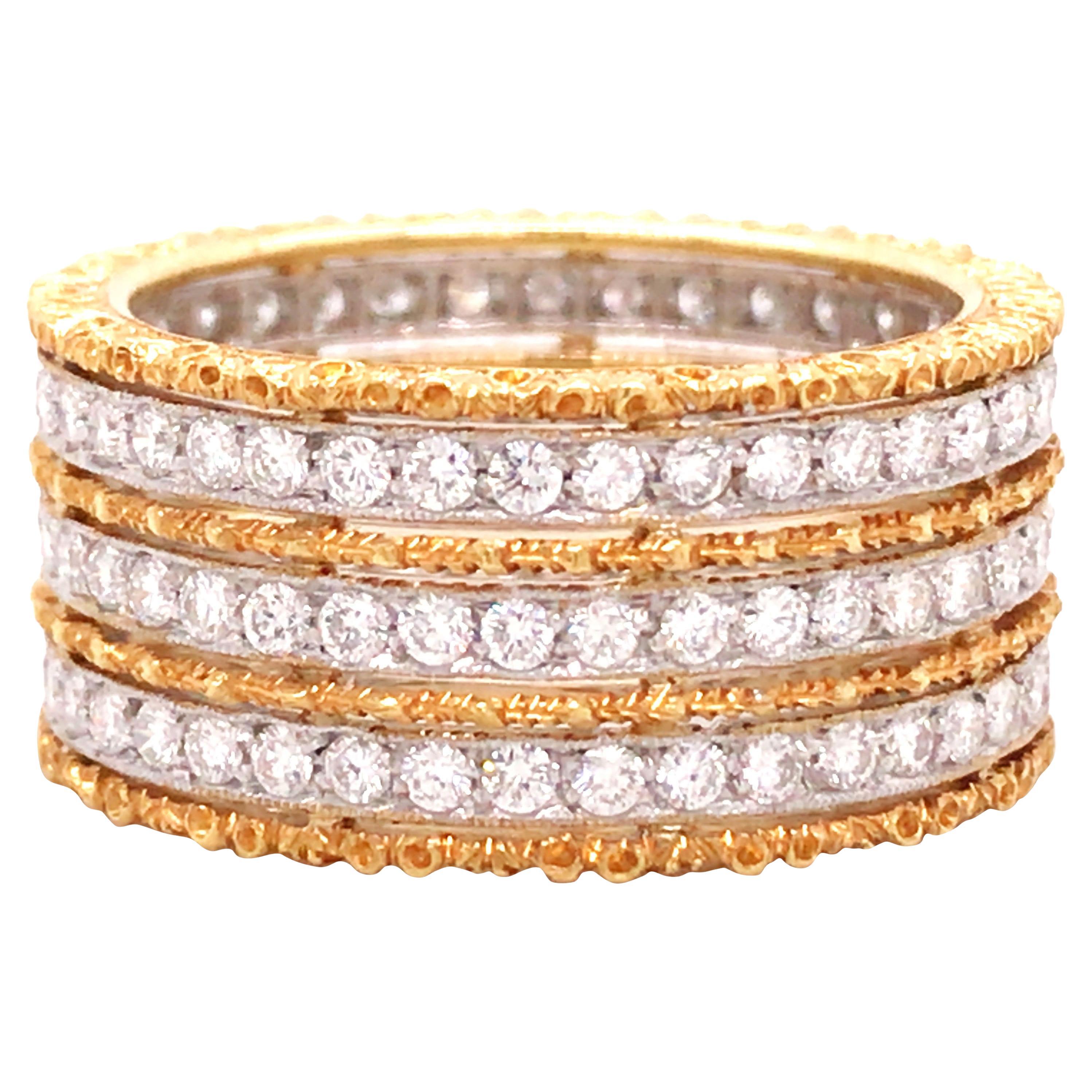Buccellati, Diamond Gold Band Ring