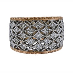 Buccellati Diamond Gold Band Ring