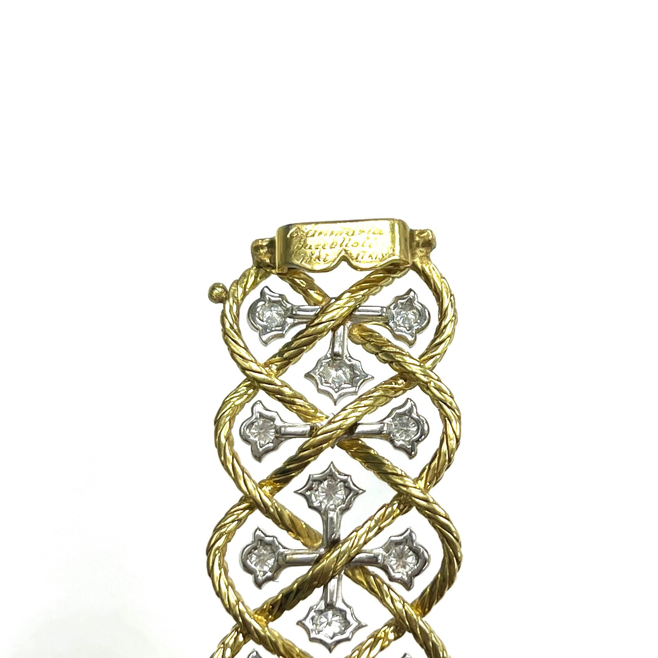 Women's Buccellati Diamond Gold Bracelet