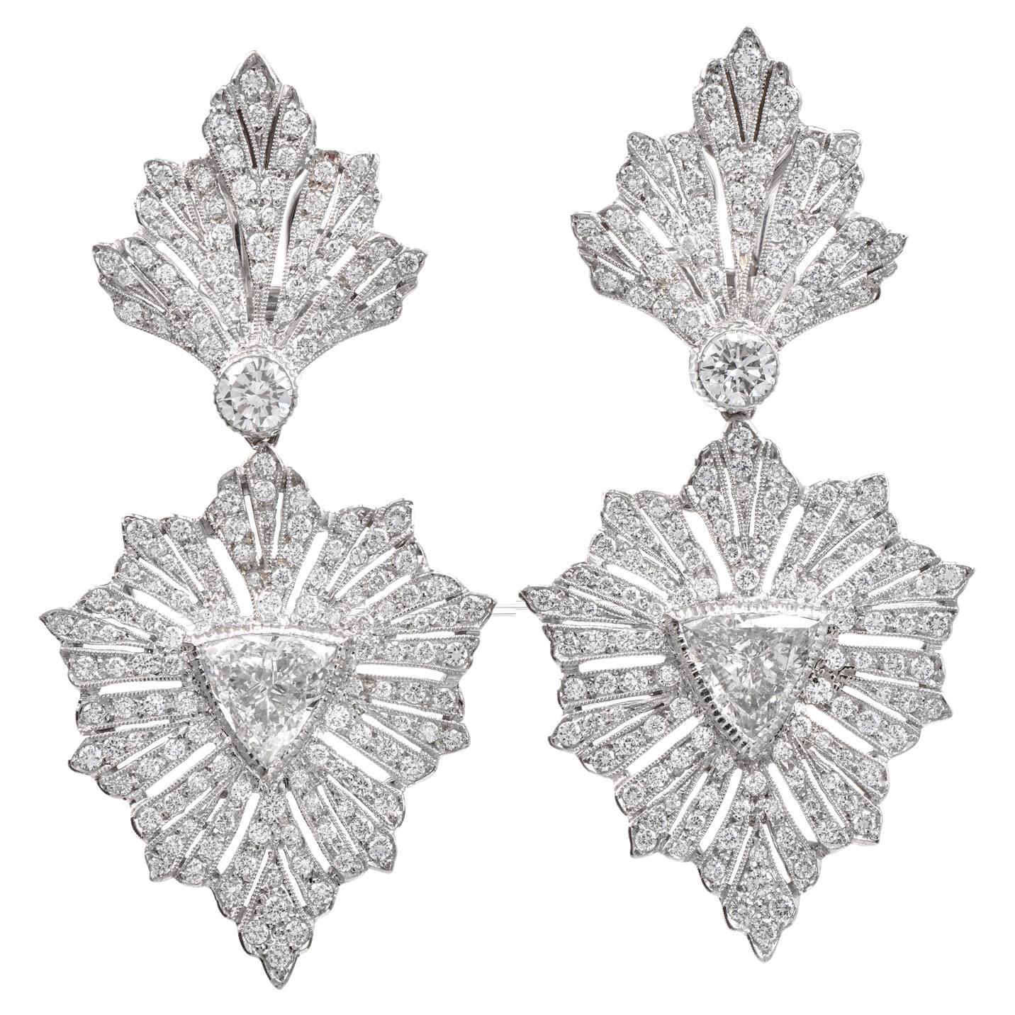 Buccellati - Boucles d'oreilles pendantes en or avec diamants et Omega Clips en vente