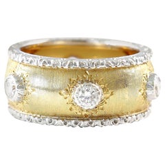 Buccellati Diamond Gold Platinum Band