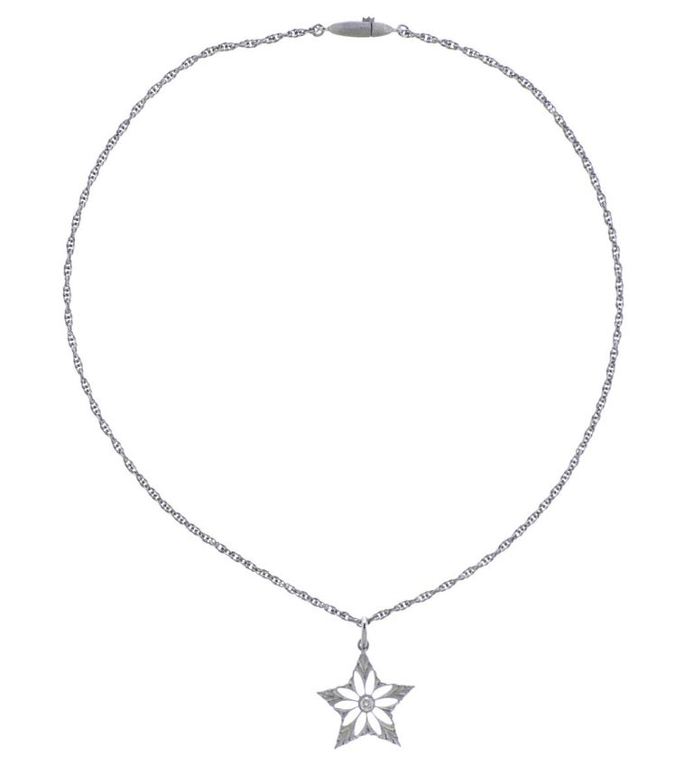 Buccellati Diamond Gold Star Pendant Necklace at 1stDibs