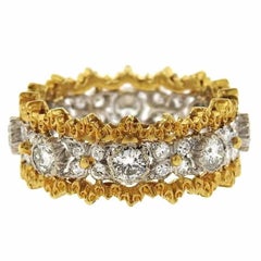 Buccellati Diamond Gold Wedding Band Ring